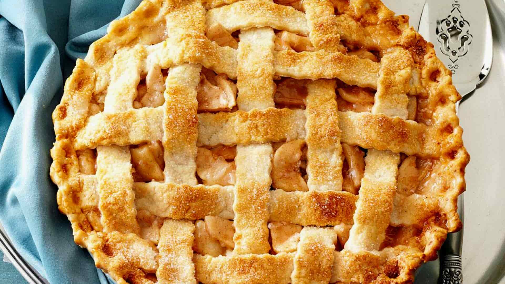 Apple pie with lattice lid