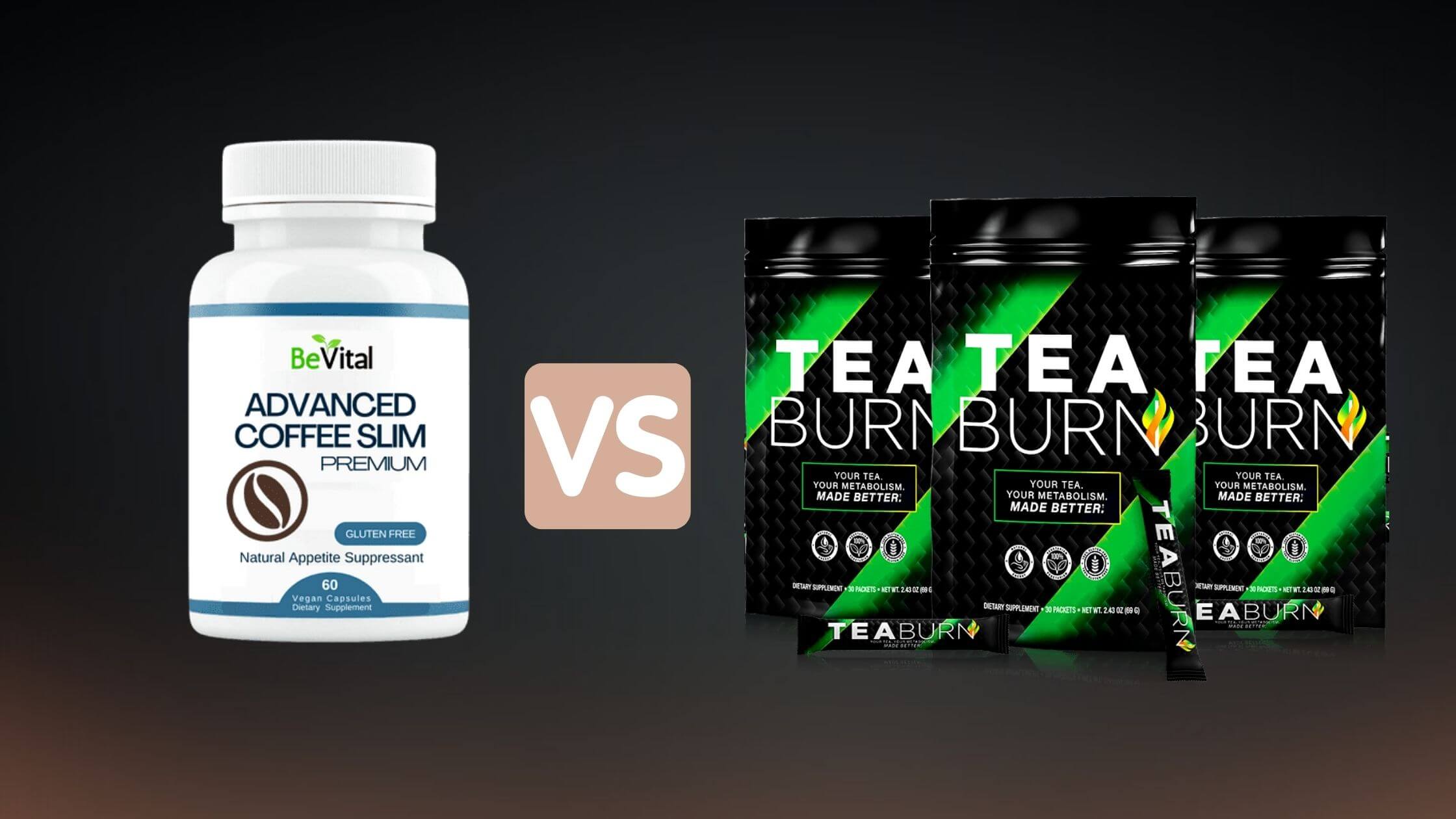 BeVital Advanced Coffee Slim Versus Tea Burn