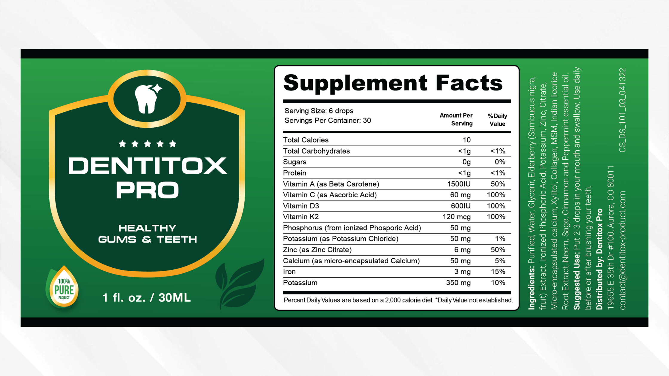 Dentitox Pro Dosage