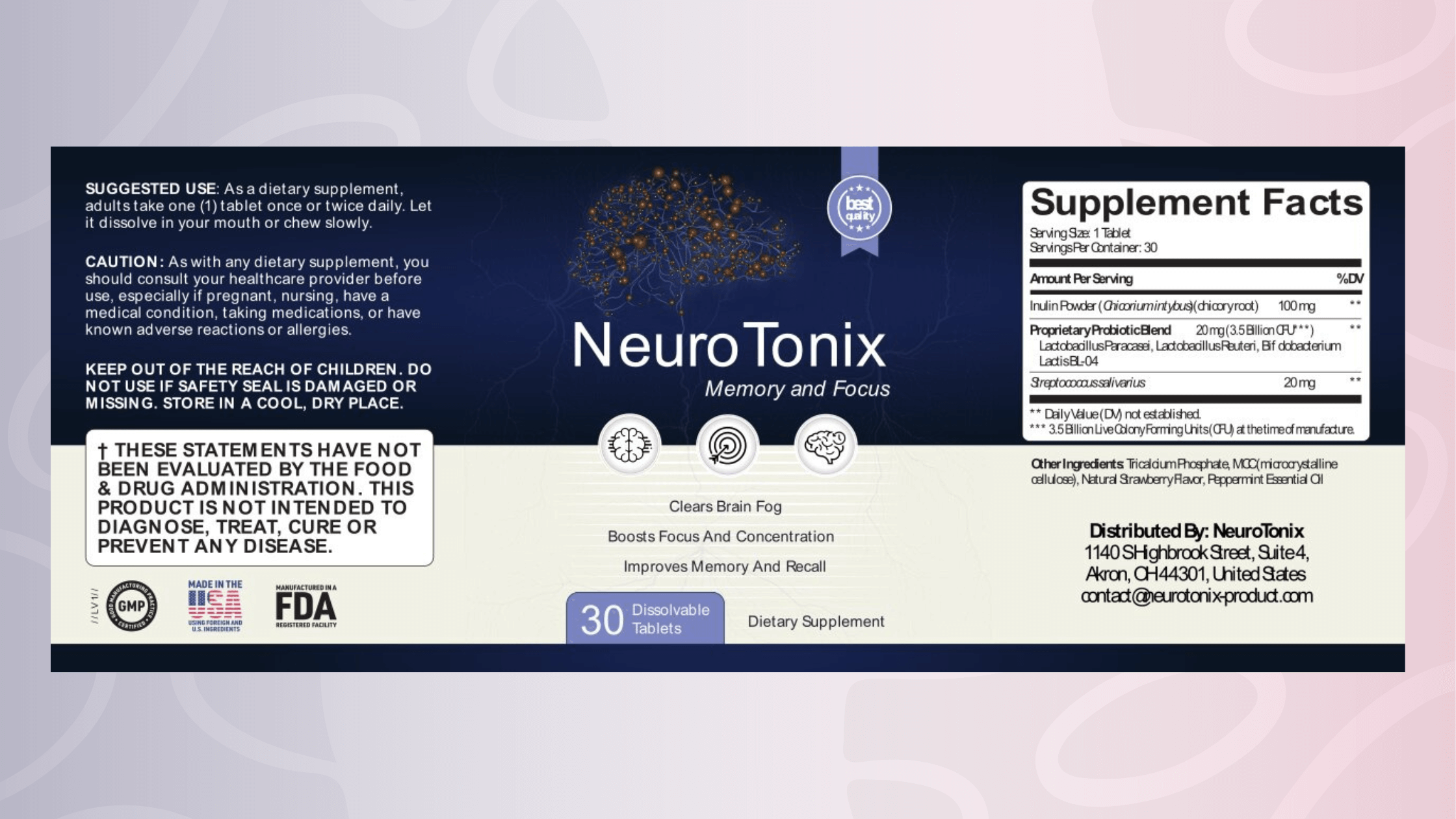 NeuroTonix dosage