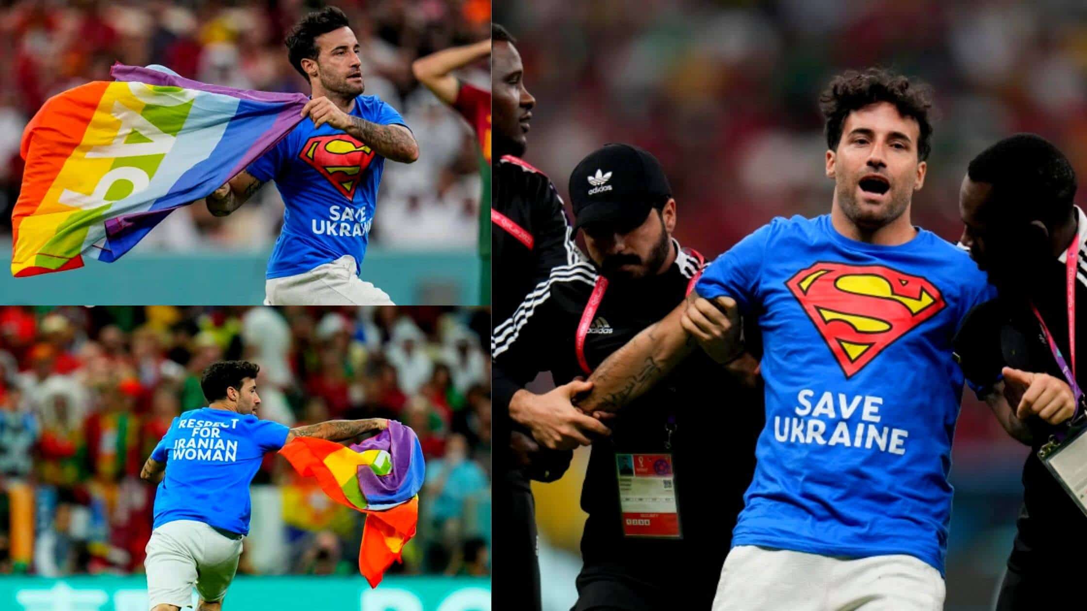 Rainbow Flag-Bearing Protester Storms The World Cup Field