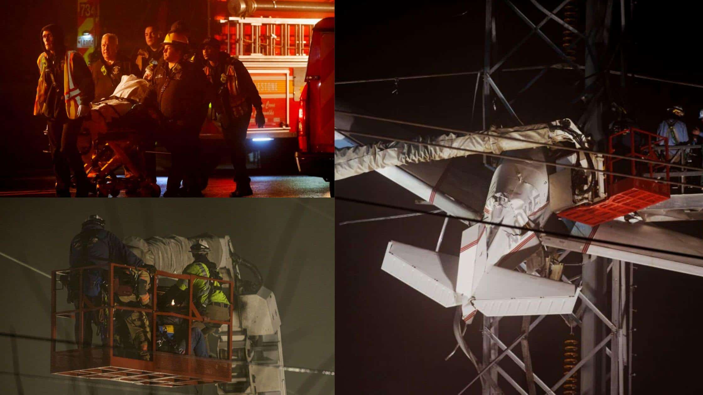 Small Plane Collides With A Transmission Tower In Maryland