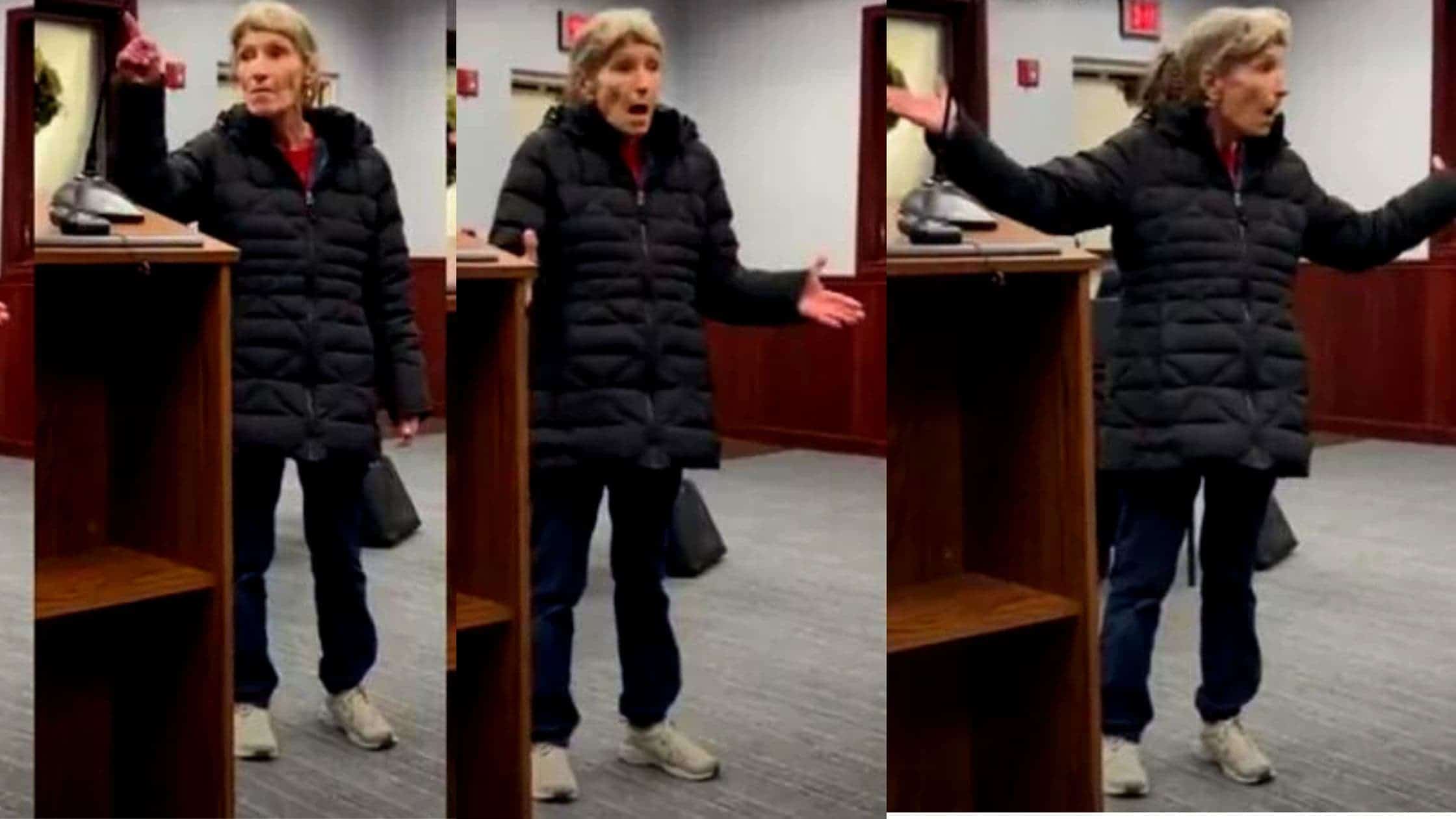 A Furious Librarian Reprimands Protesting Conservative Christians In The Library
