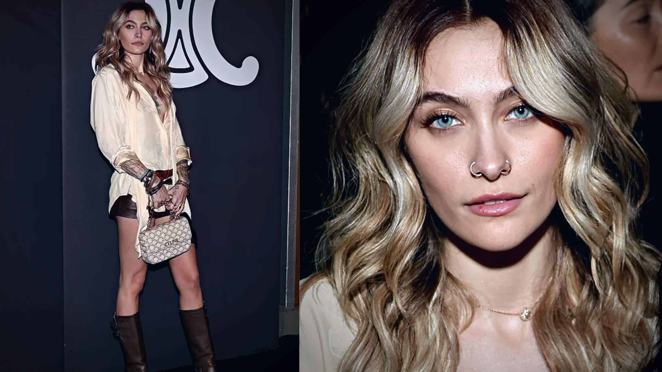Paris Jackson Caught Eyes In A Miniskirt And Daringly Plunging Cream Top