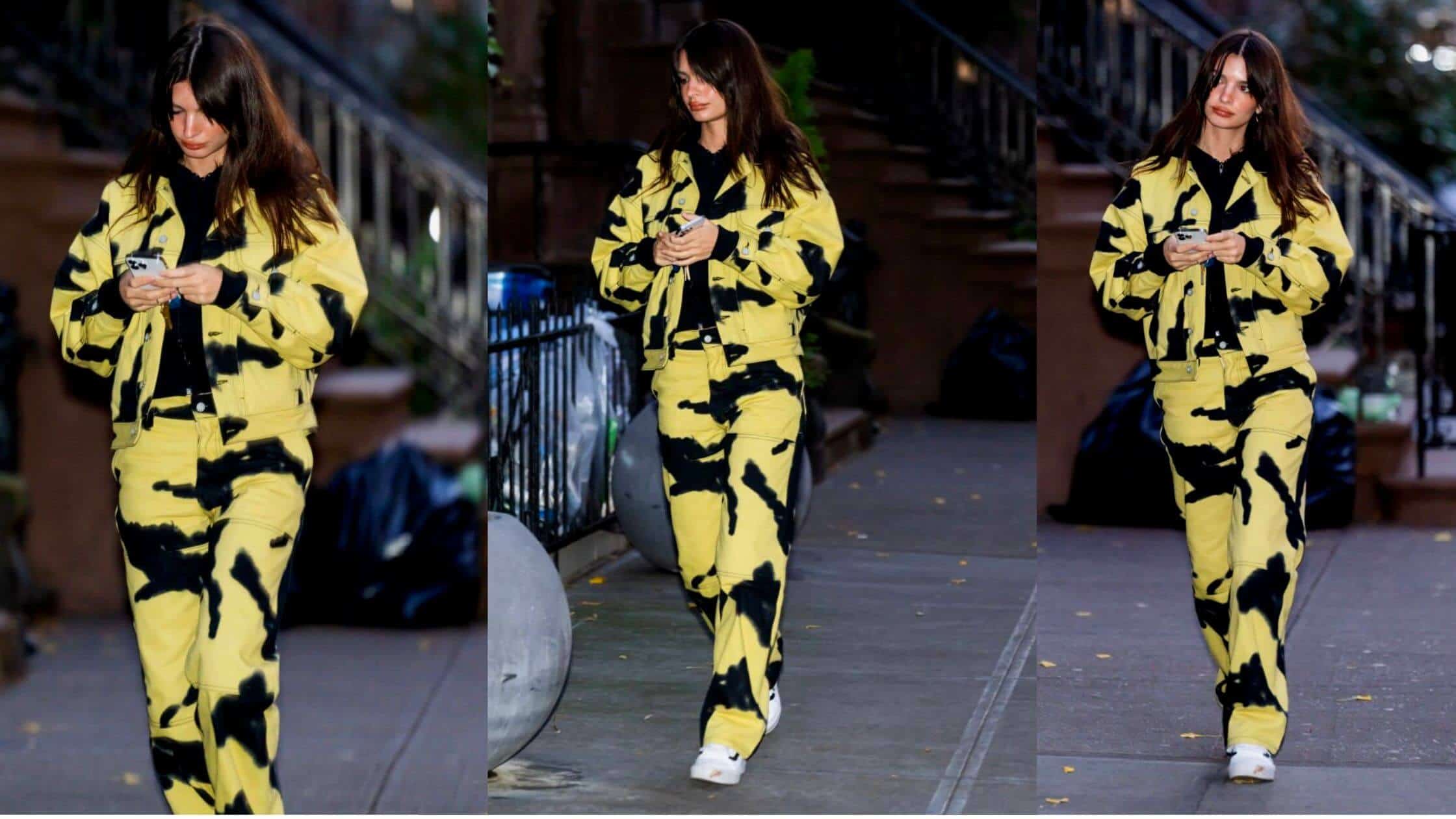 Emily Ratajkowski Spotted Wearing A Matching Tie-Dye Set For Her Latest NYC Stroll