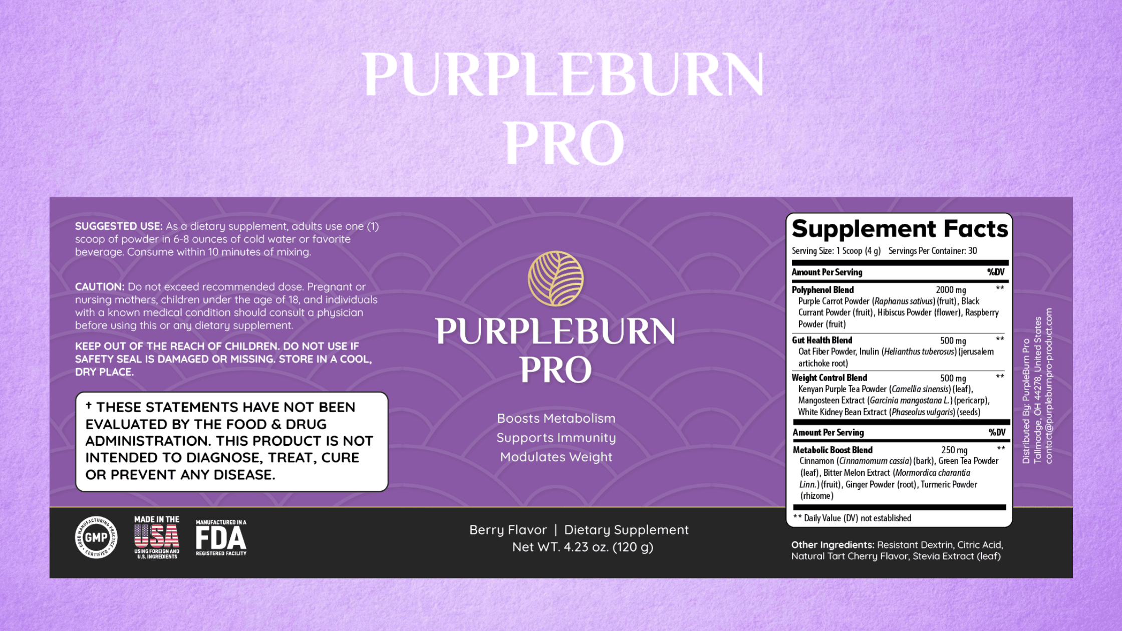 PurpleBurn Pro Dosage
