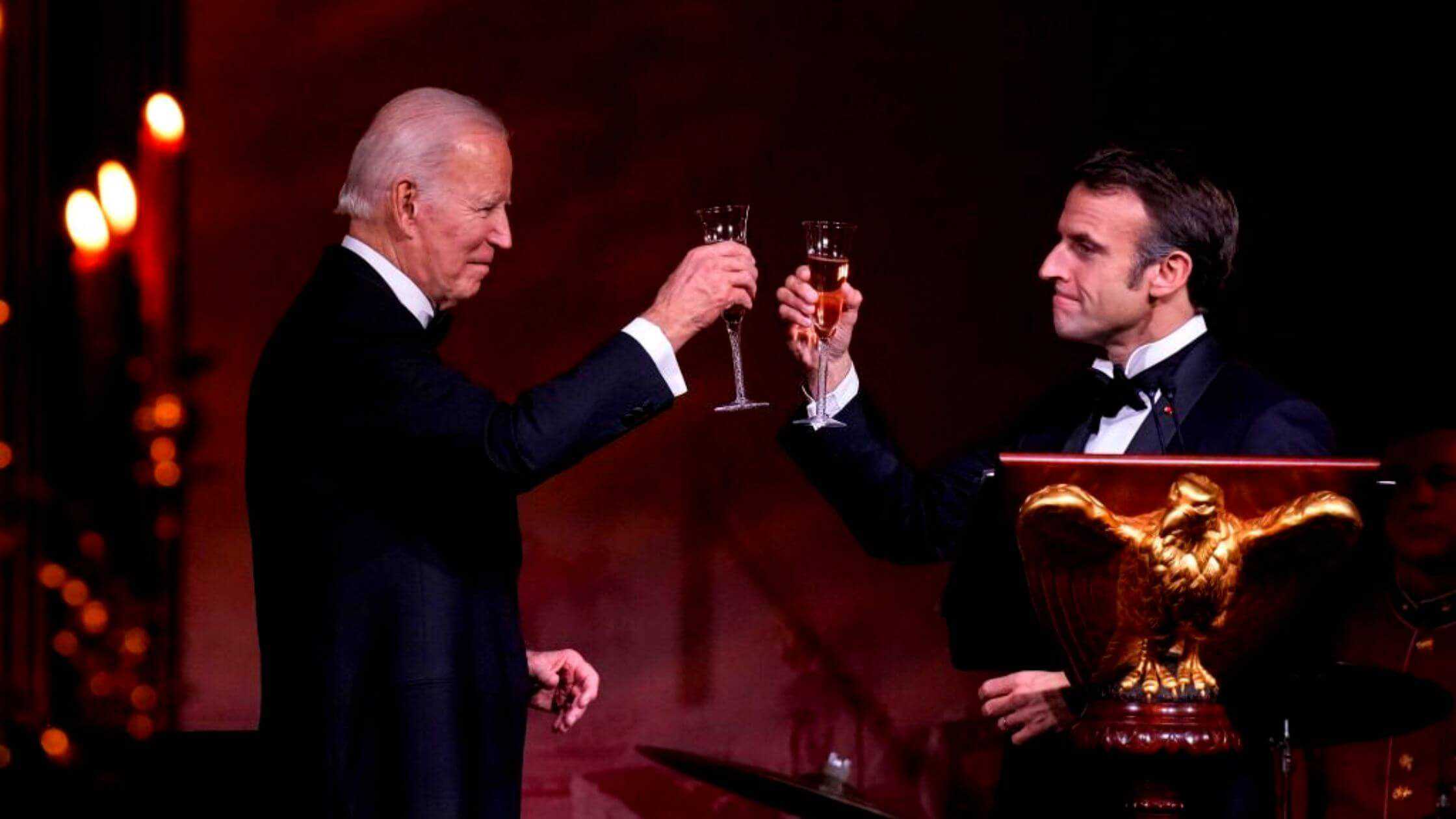 US State Dinner Presidents Biden And Macron Enjoy At The White House