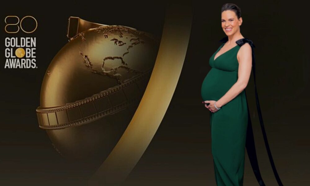 At The 2023 Golden Globes, Pregnant Hilary Swank Feels 'Excellent'