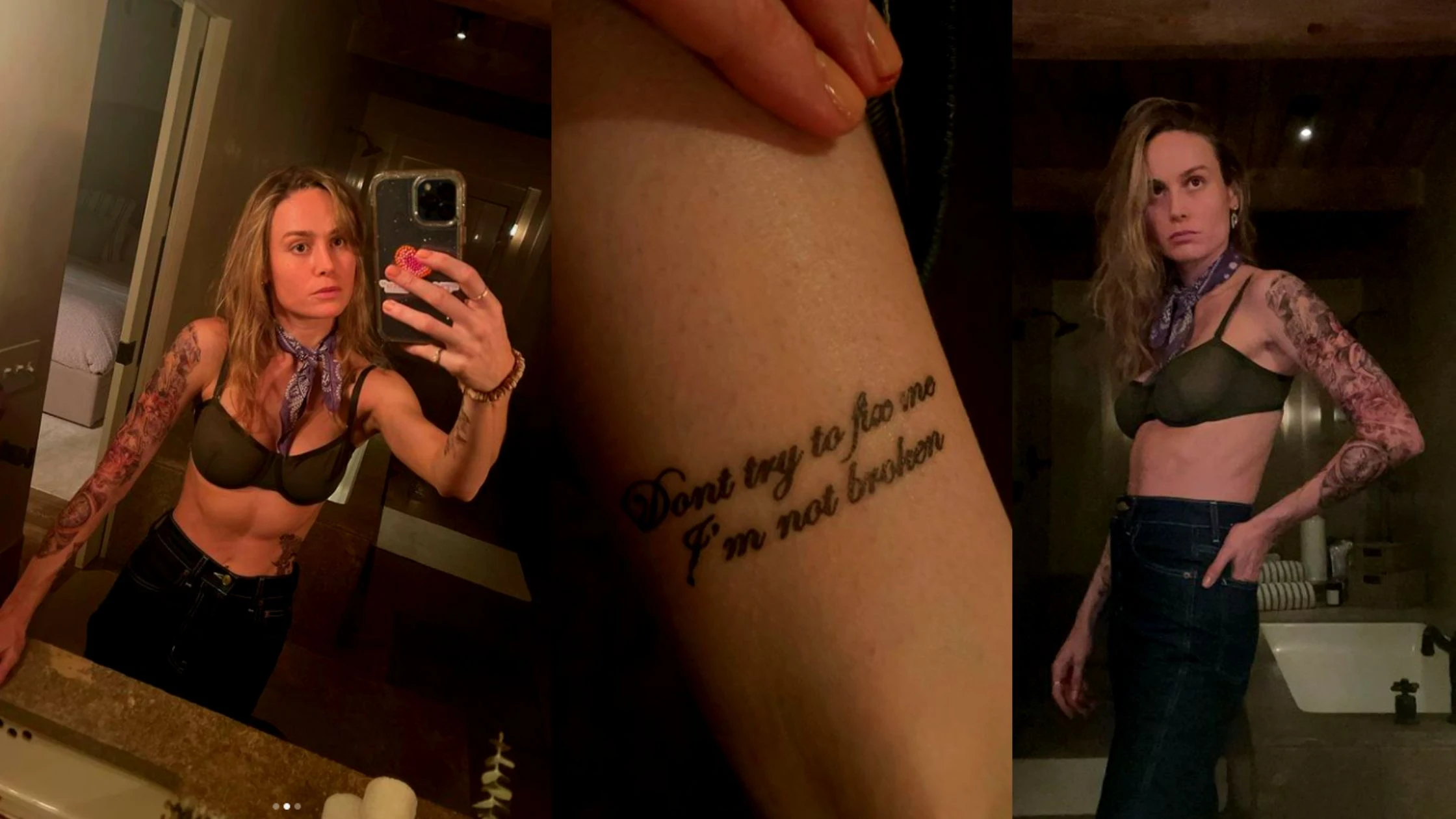 Captain Marvel, Brie Larson Blown Away Fans With Faux Tattoo Sleeve Post