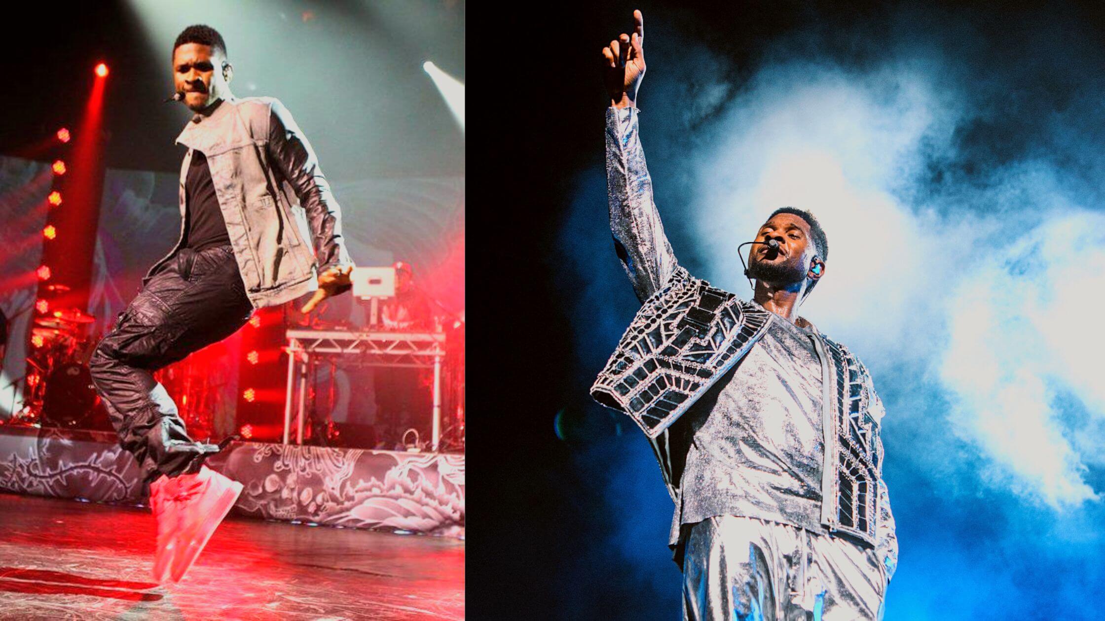 Usher stage performance