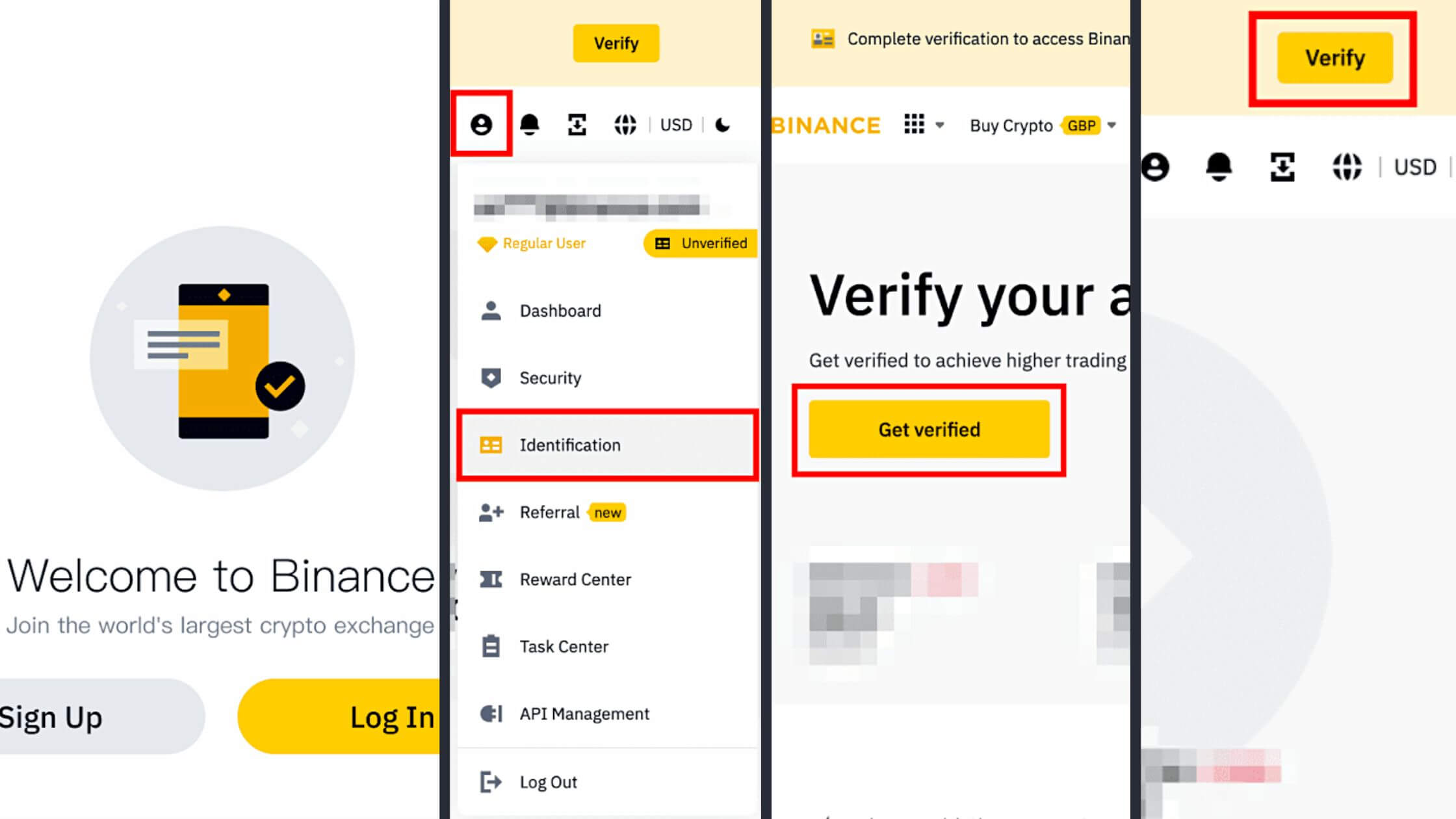 Steps to Complete Binace Advanced Verification 