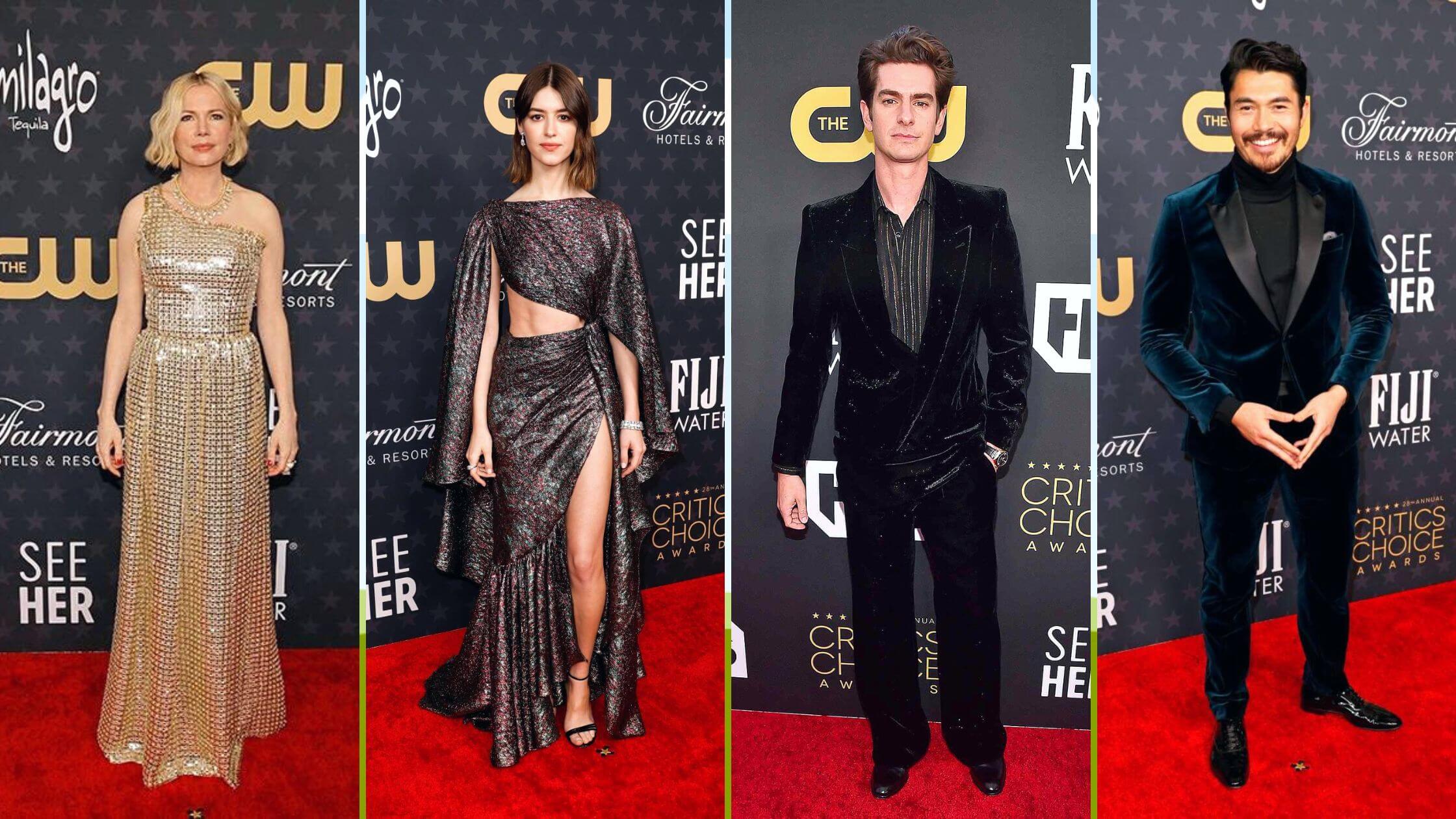 Gucci dress In Critics Choice Awards