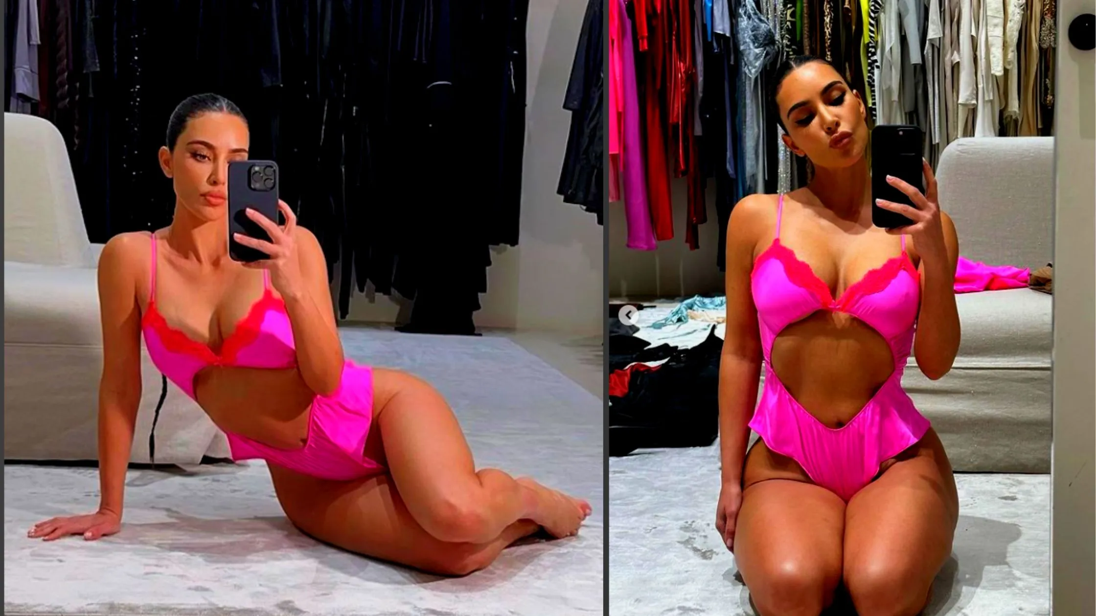 Kim Kardashian Seen In SKIM Valentine’s Day Lingerie