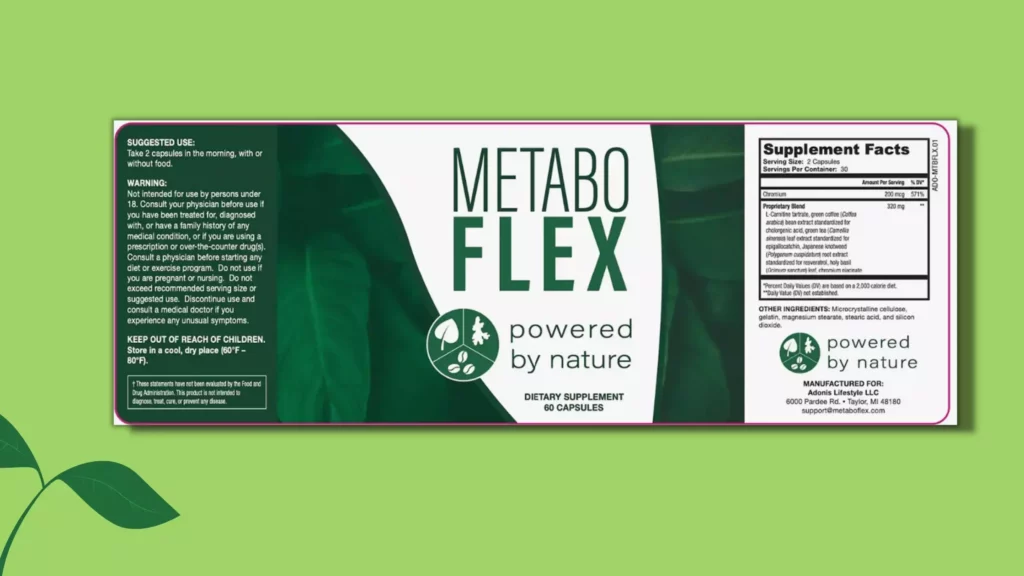 Metabo Flex Supplement Facts