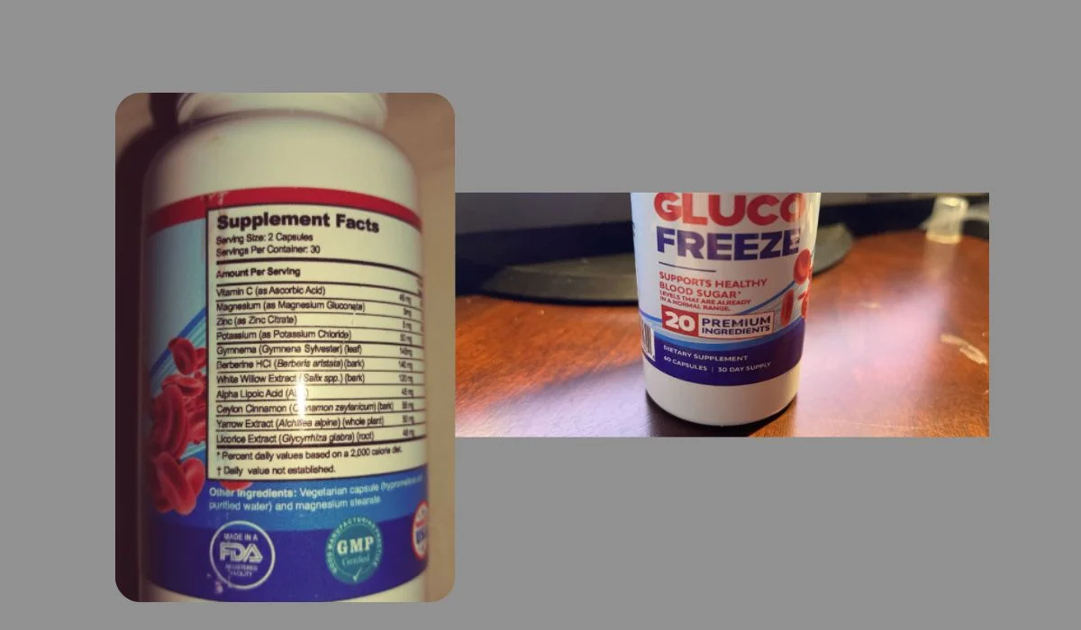 GlucoFreeze Supplement Facts