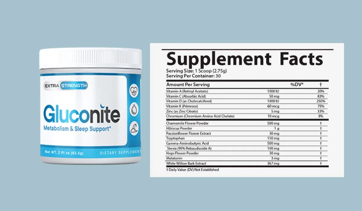 Gluconite Supplement Facts