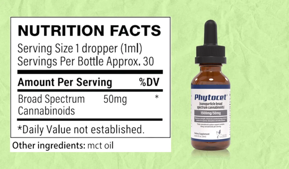 Phytocet CBD Oil Supplement Facts