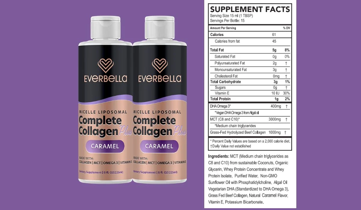 EverBella Complete Collagen Plus Supplement Facts