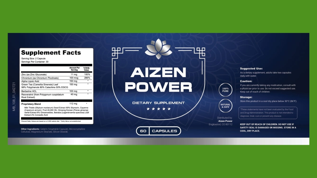 Aizen Power supplement facts