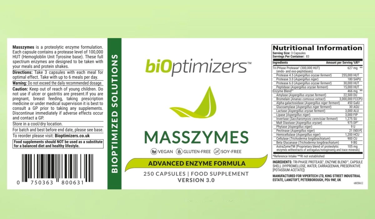 MassZymes Supplement Facts